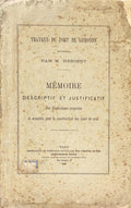 TRAVAUX DU PORT DE LISBONNE ENTREPIS PAR M. HERSENT. MÃ‰MOIRE DESCRIPTIF ET JUSTIFICATIF