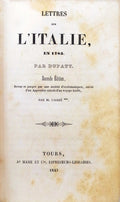 LETTRES SUR Lâ€™ITALIE, EN 1785.