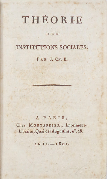 MISCELÃ‚NEA â€“ THÃ‰ORIE DES INSTITUTIONS SOCIALES,