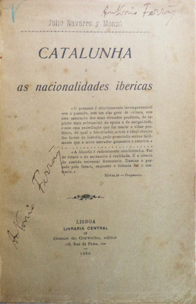 CATALUNHA E AS NACIONALIDADES IBÃ‰RICAS.