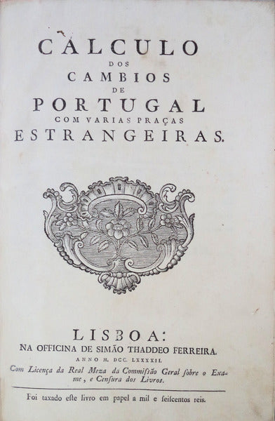 CALCULO DOS CAMBIOS DE PORTUGAL COM VARIAS PRAÃ‡AS ESTRANGEIRAS.