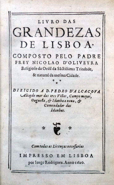 LIVRO DAS GRANDEZAS DE LISBOA.