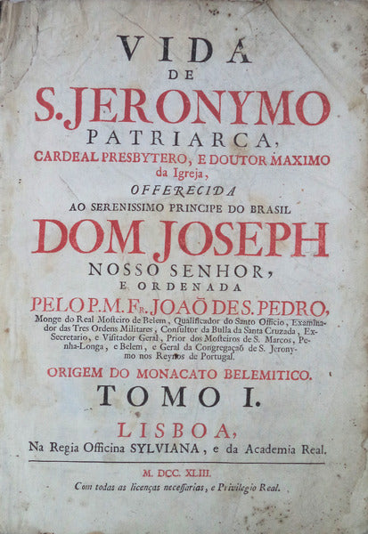 VIDA DE S. JERONYMO PATRIARCA,