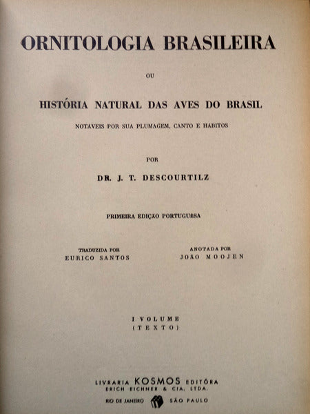 ORNITOLOGIA BRASILEIRA OU HISTÃ“RIA NATURAL DAS AVES DO BRASIL