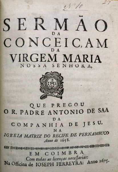 SERMÃƒO DA CONCEIC,AM DA VIRGEM MARIA NOSSA SENHORA,