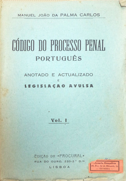 CÃ“DIGO DO PROCESSO PENAL PORTUGUÃŠS.