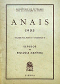 ESTUDOS DE BIOLOGIA MARÃTIMA. ANAIS Vol. VIII, TOMO II, FASC. II.