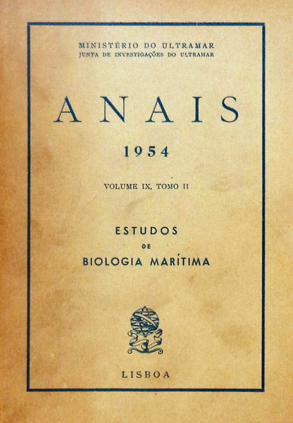 ESTUDOS DE BIOLOGIA MARÃTIMA. ANAIS Vol. IX, TOMO II.