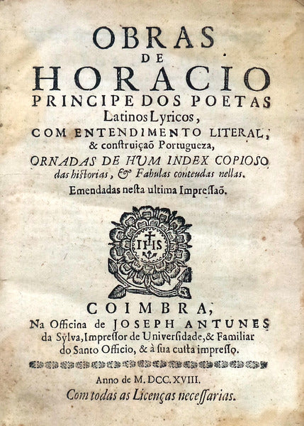 OBRAS DE HORACIO PRINCIPE DOS POETAS