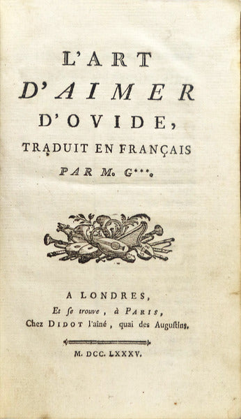 L' ART D' AIMER D' OVIDE,