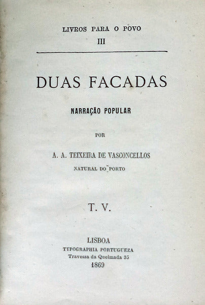 DUAS FACADAS. NARRAÃ‡ÃƒO POPULAR.