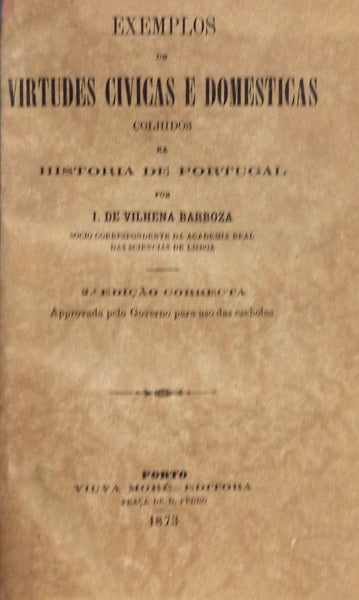 EXEMPLOS DE VIRTUDES CIVICAS E DOMESTICAS. [2.Âª EDIÃ‡ÃƒO]