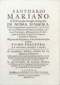 SANTUÃRIO MARIANO. [TOMO 3.Âº - EDIÃ‡ÃƒO FAC-SÃMILE]