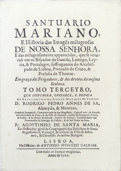 SANTUÃRIO MARIANO. [TOMO 3.Âº - EDIÃ‡ÃƒO FAC-SÃMILE]