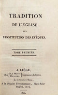 TRADITION DE L'Ã‰GLISE SUR L'INSTITUTION DES Ã‰VÃŠQUES.