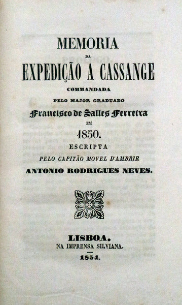 MEMORIA DA EXPEDIÃ‡ÃƒO A CASSANGE