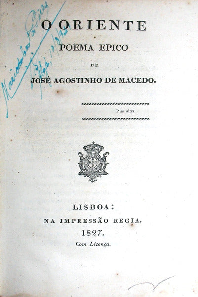 O ORIENTE. POEMA Ã‰PICO