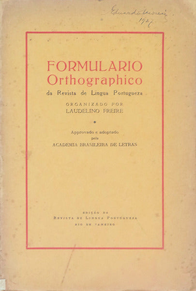 FORMULARIO ORTHOGRAPHICO.