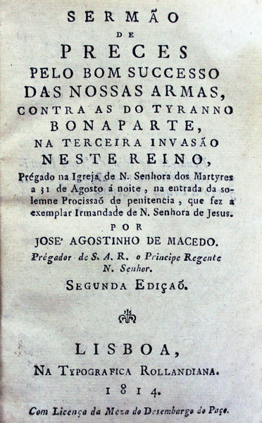 SERMÃƒO DE PRECES PELO BOM SUCESSO DAS NOSSAS ARMAS, [9 SermÃµes]