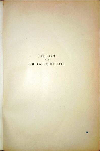CÃ“DIGO DAS CUSTAS JUDICIAIS.
