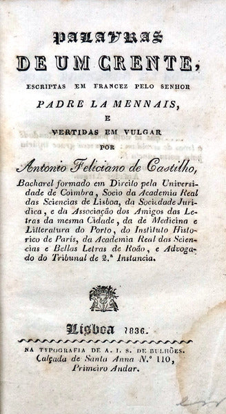 PALAVRAS DE UM CRENTE,