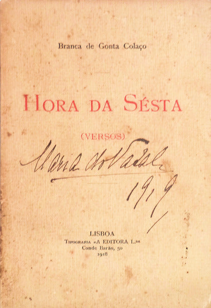 HORA DA SÃ‰STA. (VERSOS). [1.Âª EDIÃ‡ÃƒO]