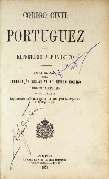 CODIGO CIVIL PORTUGUEZ.