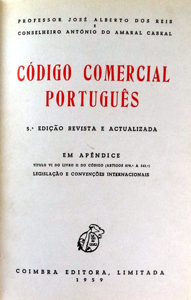 CÃ“DIGO COMERCIAL PORTUGUÃŠS. [5.Âª EDIÃ‡ÃƒO]
