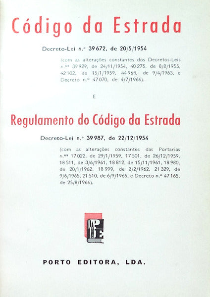 CÃ“DIGO DA ESTRADA.