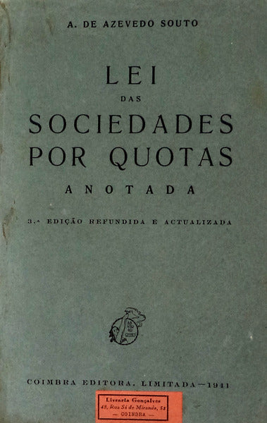 LEI DAS SOCIEDADES POR QUOTAS.