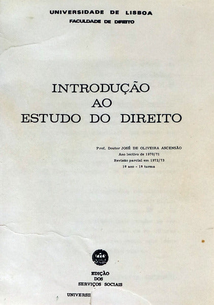 INTRODUÃ‡ÃƒO AO ESTUDO DO DIREITO.