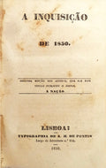 INQUISIÃ‡ÃƒO (A) DE 1850.