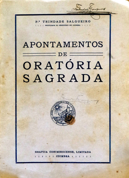 APONTAMENTOS DE ORATÃ“RIA SAGRADA.