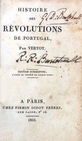 HISTOIRE DES RÃ‰VOLUTIONS DE PORTUGAL.