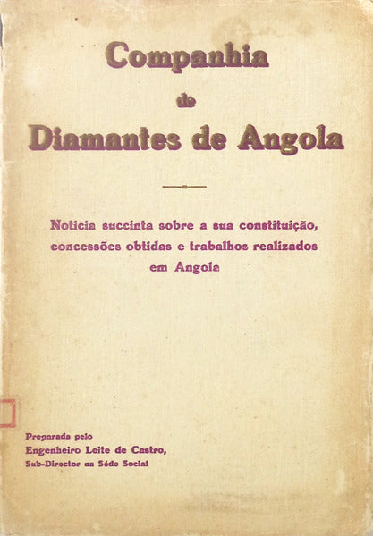 COMPANHIA DE DIAMANTES DE ANGOLA.