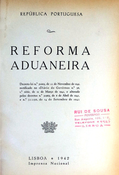 REFORMA ADUANEIRA.