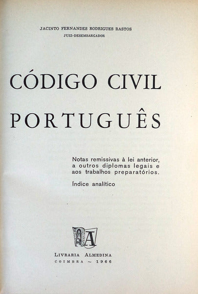 CÃ“DIGO CIVIL PORTUGUÃŠS.