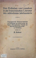 DAS ERDBEBEN VON LISSABON IN DER FRANZÃ–SISCHEN LITERATUR DES ACHTZEHNTEN JAHRHUNDERTS.