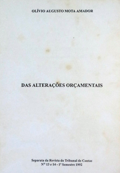 DAS ALTERAÃ‡Ã•ES ORÃ‡AMENTAIS.