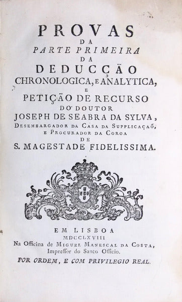 DEDUCÃ‡ÃƒO CHRONOLOGICA, E ANALYTICA.