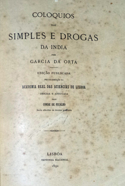 COLOQUIOS DOS SIMPLES E DROGAS DA INDIA.