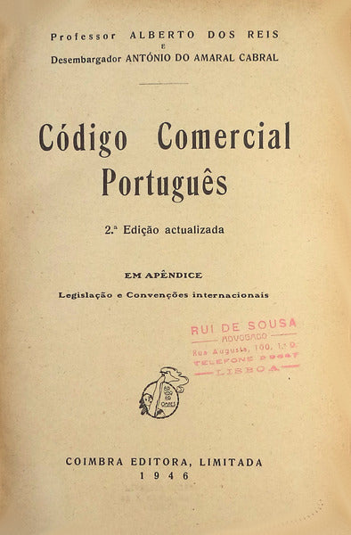 CÃ“DIGO COMERCIAL PORTUGUÃŠS. [2.Âª EDIÃ‡ÃƒO]