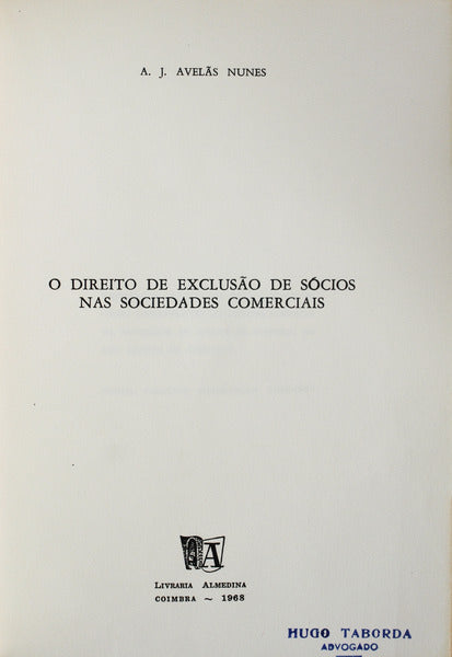 O DIREITO DE EXCLUSÃƒO DE SÃ“CIOS NAS SOCIEDADES COMERCIAIS.