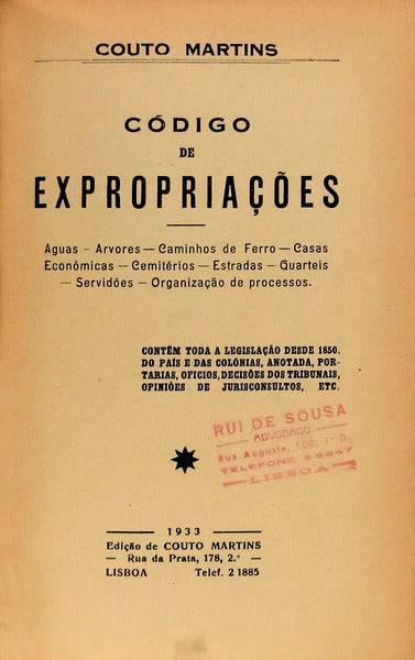 CÃ“DIGO DE EXPROPRIAÃ‡Ã•ES.