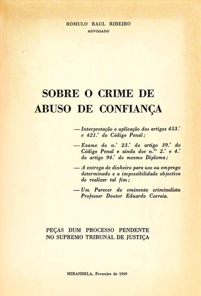 SOBRE O CRIME DE ABUSO DE CONFIANÃ‡A.