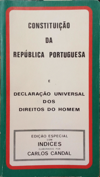 CONSTITUIÃ‡ÃƒO DA REPÃšBICA PORTUGUESA.