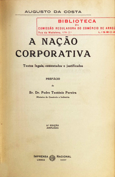 A NAÇÃO CORPORATIVA.