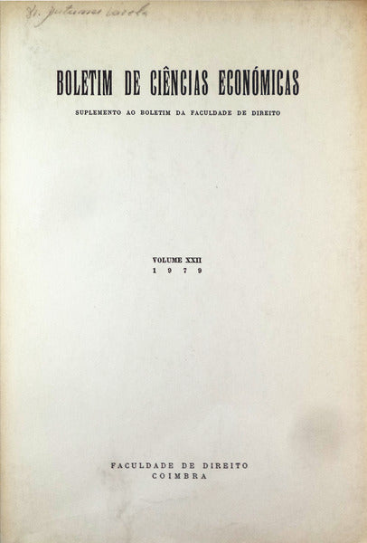 BOLETIM DE CIÃŠNCIAS ECONÃ“MICAS.
