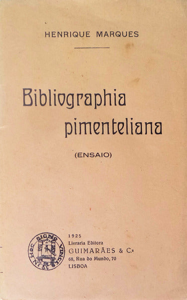 BIBLIOGRAPHIA PIMENTELIANA.