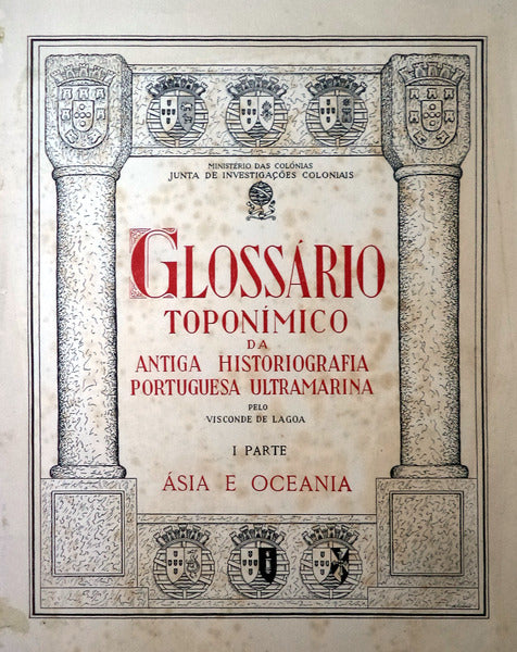 GLOSSÃRIO TOPONÃMICO DA ANTIGA HISTORIOGRAFIA PORTUGUESA.